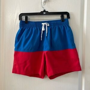Chubbies Swim Trunks Size M Red/Blue